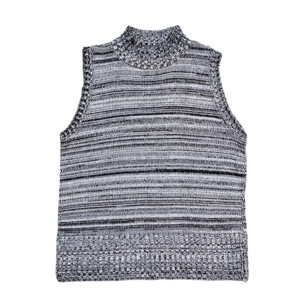 Vintage 80s/90s United States Sweaters Sleeveless Mock Neck Knit Sweater